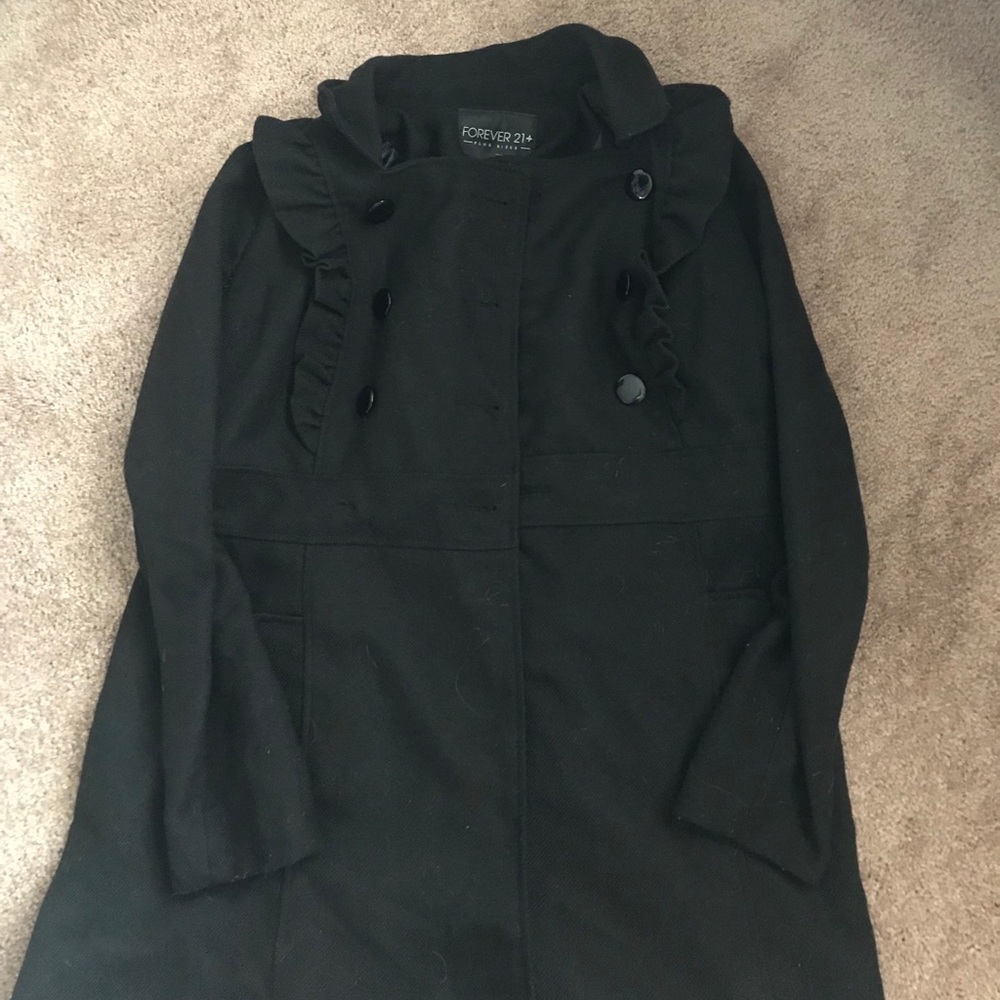 Black forever 21 peacoat